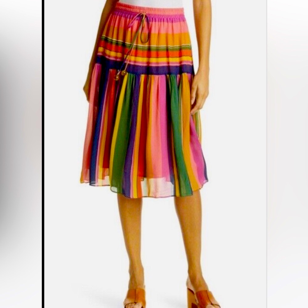 Colorful Striped Skirt FARM Rio NWT